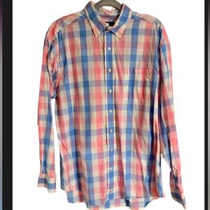 VINEYARD VINES Blue & Pink Checkered Button Down Shirt